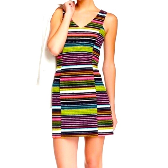 Trina Turk multi color mini dress size 4 - Picture 4 of 11